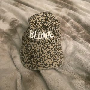 Blonde leopard hat